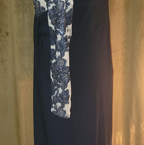 💋 Ralph Lauren Navy blue sequin dress💋 - Picture 7 of 9